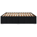 vidaXL fekete szövet ágykeret matrac nélkül 200 x 200 cm
