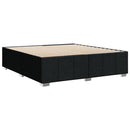 vidaXL fekete szövet ágykeret matrac nélkül 200 x 200 cm