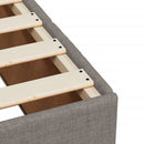 vidaXL tópszínű szövet ágykeret matrac nélkül 200 x 200 cm