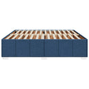 vidaXL kék szövet ágykeret matrac nélkül 200 x 200 cm