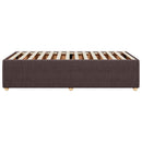 vidaXL sötétbarna szövet ágykeret matrac nélkül 90x190 cm