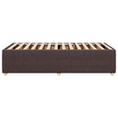 vidaXL sötétbarna szövet ágykeret matrac nélkül 90x200 cm