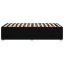 vidaXL fekete szövet ágykeret matrac nélkül 100x200 cm