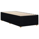 vidaXL fekete szövet ágykeret matrac nélkül 100x200 cm
