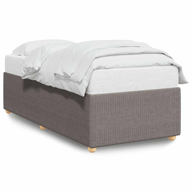vidaXL tópszínű szövet ágykeret matrac nélkül 100x200 cm