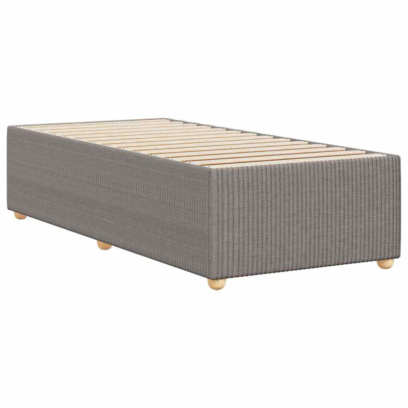 vidaXL tópszínű szövet ágykeret matrac nélkül 100x200 cm