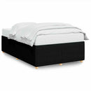 vidaXL fekete szövet ágykeret matrac nélkül 120x200 cm