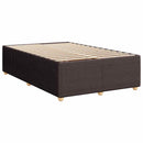 vidaXL sötétbarna szövet ágykeret matrac nélkül 120x200 cm