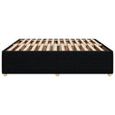 vidaXL fekete szövet ágykeret matrac nélkül 200 x 200 cm