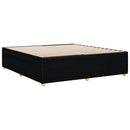vidaXL fekete szövet ágykeret matrac nélkül 200 x 200 cm