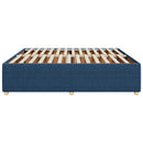 vidaXL kék szövet ágykeret matrac nélkül 200 x 200 cm