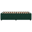 vidaXL sötétzöld bársony ágykeret matrac nélkül 90x200 cm