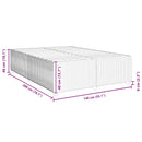 vidaXL fekete bársony ágykeret matrac nélkül 140x200 cm