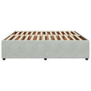 vidaXL világosszürke bársony ágykeret matrac nélkül 200 x 200 cm