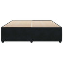vidaXL fekete bársony ágykeret matrac nélkül 200 x 200 cm