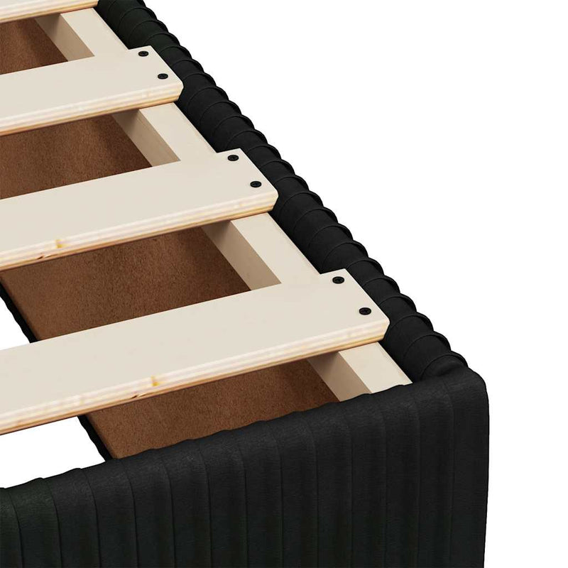 vidaXL fekete bársony ágykeret matrac nélkül 200 x 200 cm