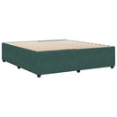 vidaXL sötétzöld bársony ágykeret matrac nélkül 200x200 cm