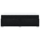 vidaXL fekete szövet rugós ágy matraccal 80 x 200 cm