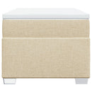 vidaXL krémszínű szövet rugós ágy matraccal 80 x 200 cm