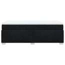 vidaXL fekete szövet rugós ágy matraccal 90x200 cm