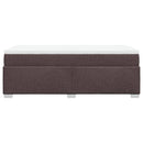 vidaXL sötétbarna szövet rugós ágy matraccal 100 x 200 cm