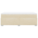 vidaXL krémszínű szövet rugós ágy matraccal 100 x 200 cm