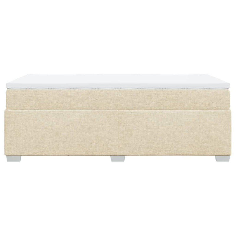 vidaXL krémszínű szövet rugós ágy matraccal 100 x 200 cm