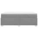 vidaXL világosszürke szövet rugós ágy matraccal 120 x 190 cm