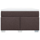 vidaXL sötétbarna szövet rugós ágy matraccal 120 x 190 cm