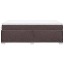 vidaXL sötétbarna szövet rugós ágy matraccal 120 x 200 cm