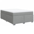 vidaXL világosszürke szövet rugós ágy matraccal 140 x 190 cm