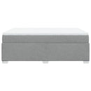 vidaXL világosszürke szövet rugós ágy matraccal 140 x 190 cm