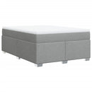 vidaXL világosszürke szövet rugós ágy matraccal 140 x 190 cm