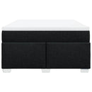 vidaXL fekete szövet rugós ágy matraccal 140 x 190 cm