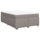 vidaXL tópszínű szövet rugós ágy matraccal 140 x 190 cm