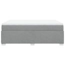 vidaXL világosszürke szövet rugós ágy matraccal 140 x 200 cm