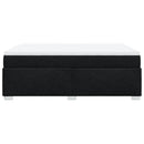 vidaXL fekete szövet rugós ágy matraccal 140 x 200 cm