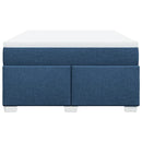 vidaXL kék szövet rugós ágy matraccal 140 x 200 cm