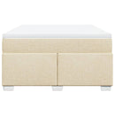 vidaXL krémszínű szövet rugós ágy matraccal 160 x 200 cm