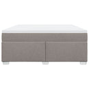 vidaXL tópszínű szövet rugós ágy matraccal 180 x 200 cm