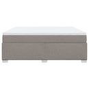 vidaXL tópszínű szövet rugós ágy matraccal 180 x 200 cm