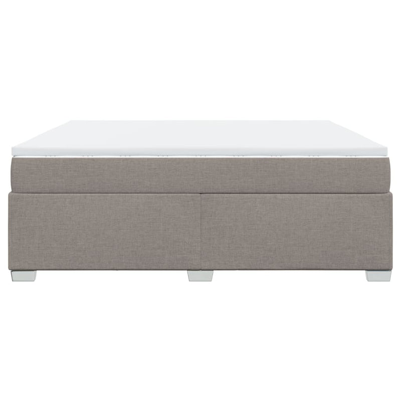 vidaXL tópszínű szövet rugós ágy matraccal 180 x 200 cm