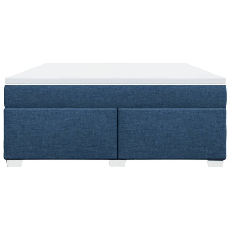 vidaXL kék szövet rugós ágy matraccal 180 x 200 cm