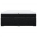 vidaXL fekete szövet rugós ágy matraccal 200 x 200 cm