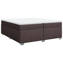 vidaXL sötétbarna szövet rugós ágy matraccal 200 x 200 cm