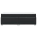 vidaXL fekete műbőr rugós ágy matraccal 80 x 200 cm