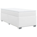 vidaXL fehér műbőr rugós ágy matraccal 80 x 200 cm