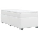 vidaXL fehér műbőr rugós ágy matraccal 80 x 200 cm