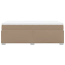 vidaXL cappuccino színű műbőr rugós ágy matraccal 80 x 200 cm