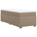 vidaXL cappuccino színű műbőr rugós ágy matraccal 80 x 200 cm